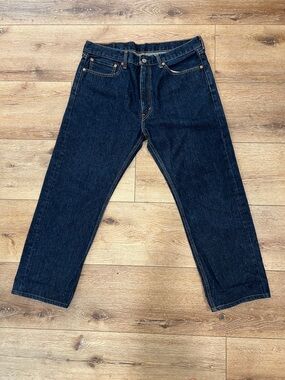 Levi's Men's Dark Indigo Straight Jeans 505 dark Denim jeans Sz w36 L 30